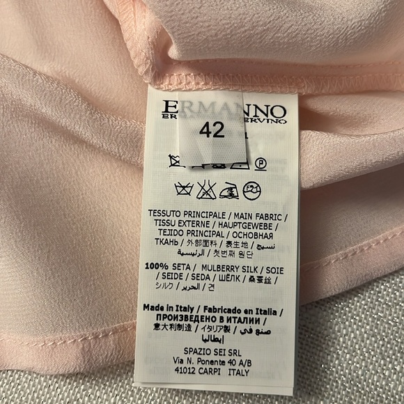 Ermanno Scervino LUXURY Mulberry Silk Blouse Made In Italy 2020 ResortCollection - Picture 10 of 13